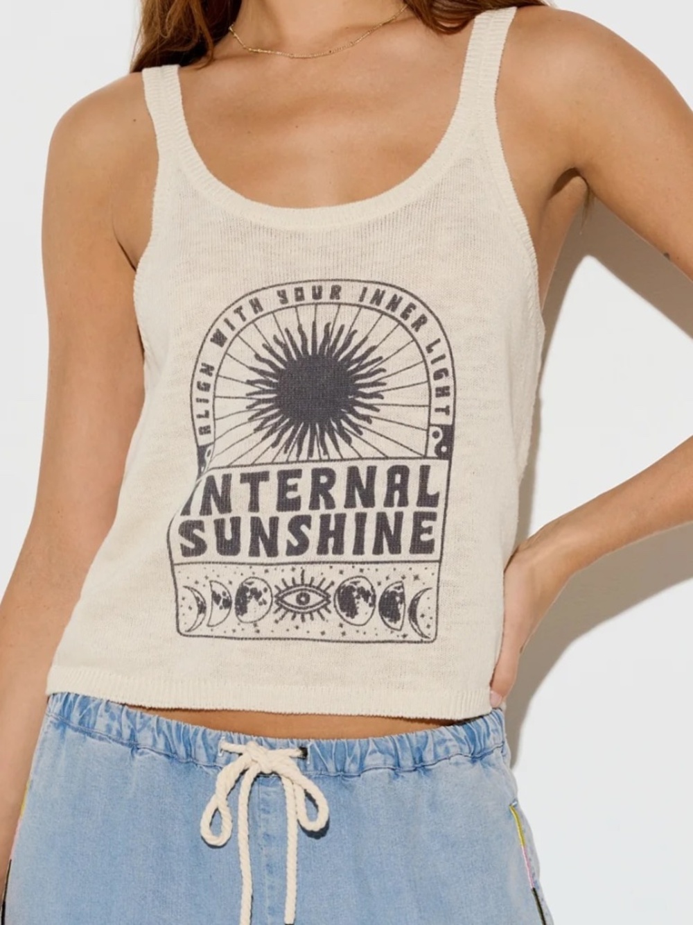 Spiritual Gangster Inner Light Sutra Tank Small NWOT
